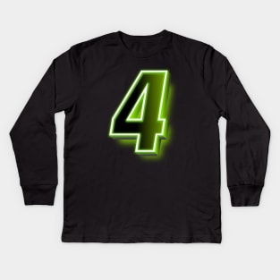 Floating 4- neon green Kids Long Sleeve T-Shirt